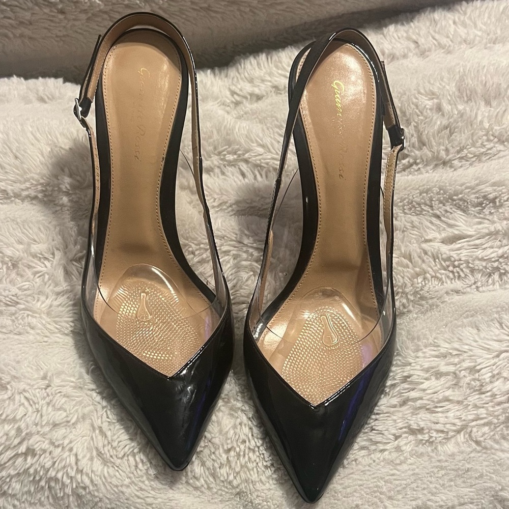 Gianvito Rossi patent PVC pumps size 11W